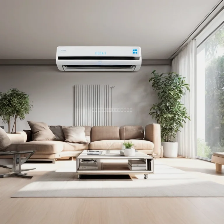 Grafik einer AI-gesteuerten Klimaanlage mit Datenanalyse